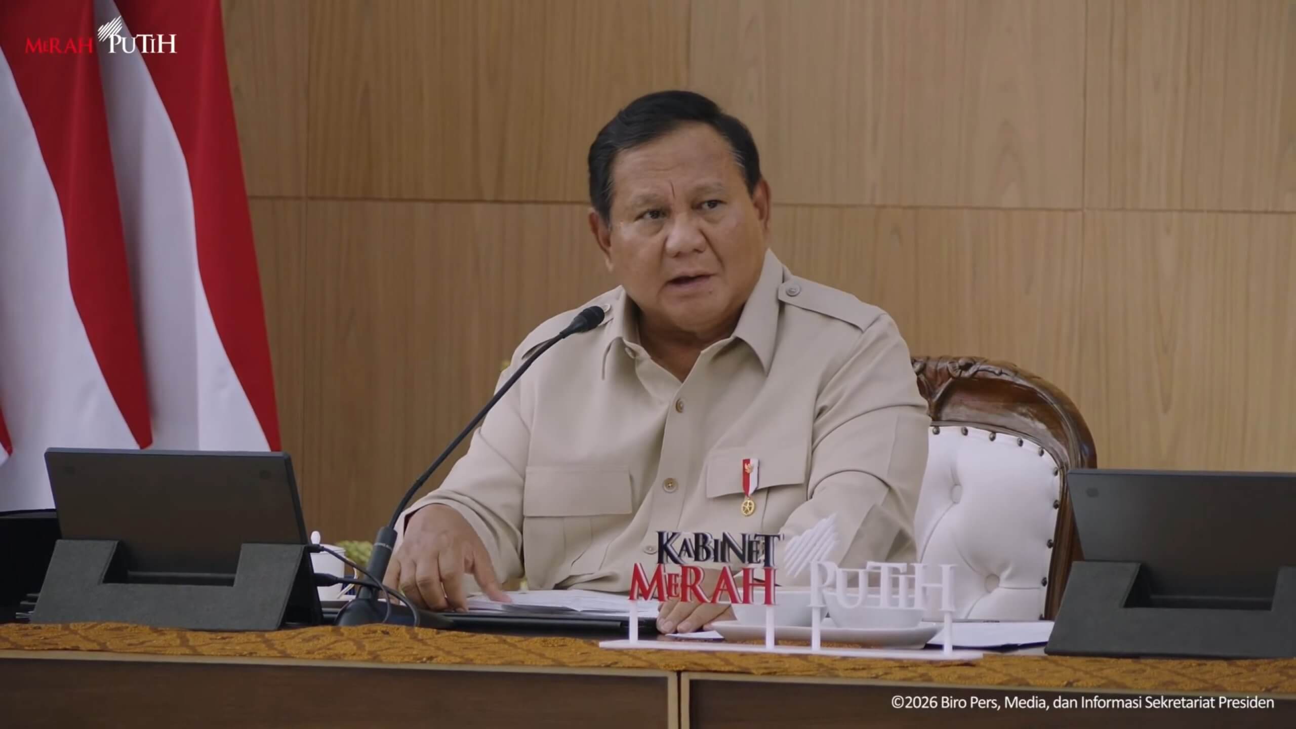Prabowo Subianto Pimpin Evaluasi Kinerja Menteri di Hambalang